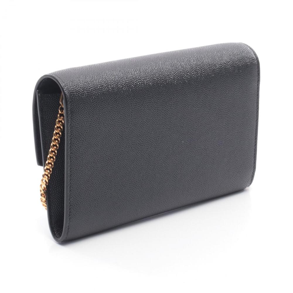 Saint Laurent Bag Shoulder Leather Black Uptown Paris